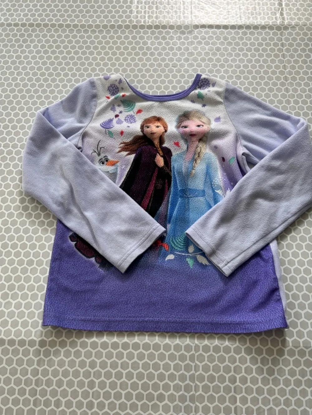 Disney Purple and Lavender Frozen Fleece Pajama Set. Size 10